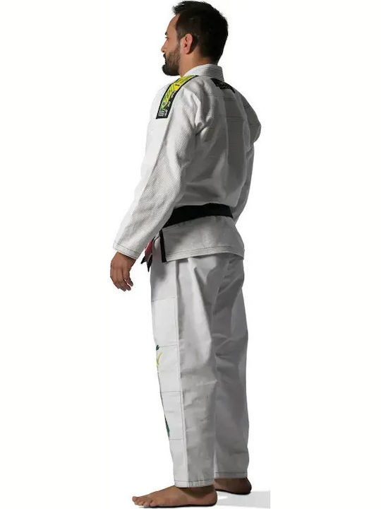 Olympus Uniformă bărbătească Brazilian Jiu Jitsu Albă
