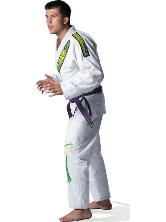 Olympus Uniformă bărbătească Brazilian Jiu Jitsu Albă