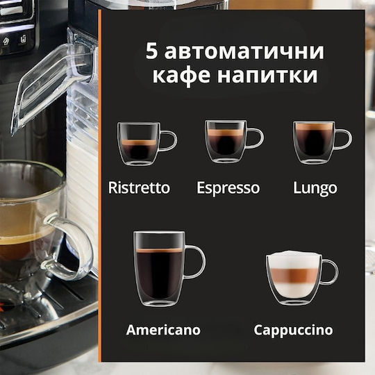 Krups Автоматична Еспресо Кафемашина С Налягане 15bar За Капучино С Мелачка За Кафе EA5028E0