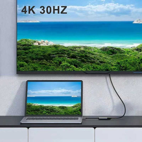 ATC 06.005.0114 USB-C Männlich Zu HDMI Weiblich Konverter Silber