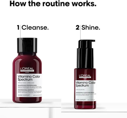 L'Oréal Professionnel Vitamino Color Spectrum Mini Duo Hair Care Set for Color Protection for Coloured Hair with Shampoo & Serum 2 Pieces