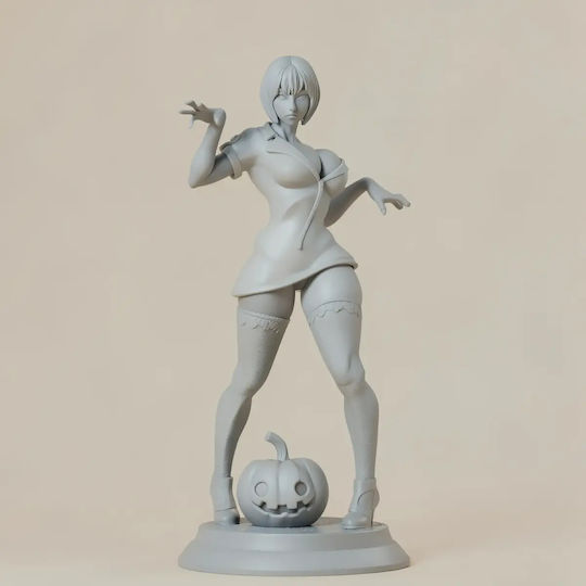 Небоядисана 3D Фигура Lady Pumpkin Хелоуин 3D Боядисване DIY Подарък Цветове 30 см 1:6
