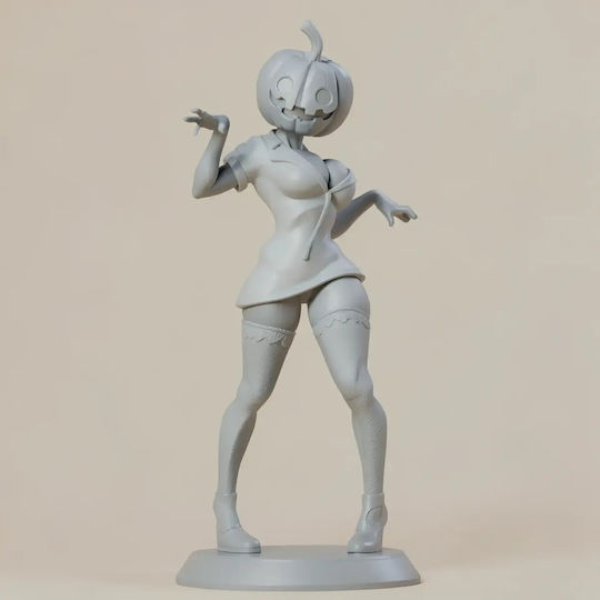 Небоядисана 3D Фигура Lady Pumpkin Хелоуин 3D Боядисване DIY Подарък Цветове 20 см 1:8
