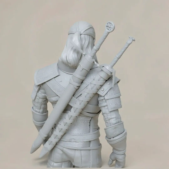 Άβαφη 3d Sammelbare Figuren Geralt Rivia Witcher 3 Stand Pose 3d Basis Diy Farbgebung Geschenk Farben 30 Cm 1:6