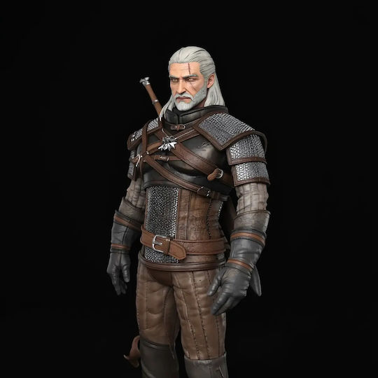 Άβαφη 3d Sammelbare Figuren Geralt Rivia Witcher 3 Stand Pose 3d Basis Diy Farbgebung Geschenk Farben 30 Cm 1:6