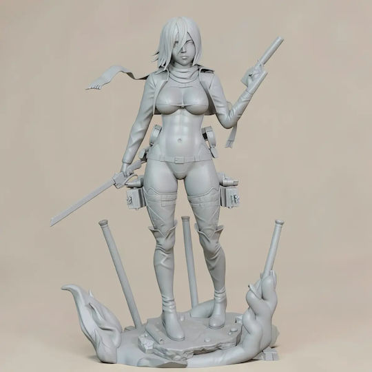 Unbemalte 3d Figur Mikasa Ackerman Sexy Aus Angriff auf Titan Bemalen Diy Geschenk Farben 30 Cm 1:6