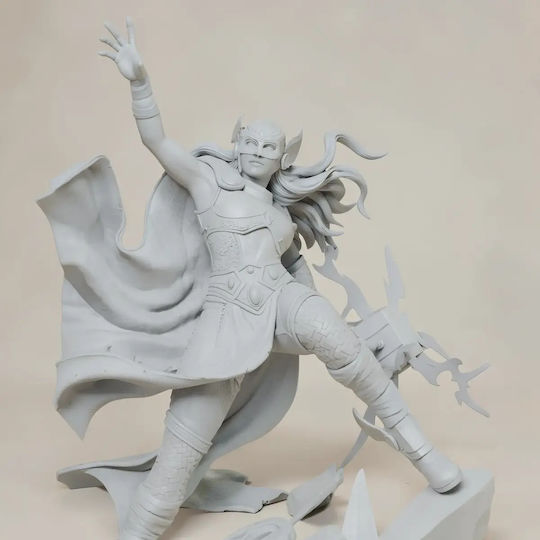 Unpainted 3D Figure Jane Foster Mighty Thor Painting DIY Gift Colors 30 Cm 1:6