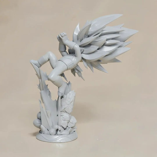 Небоядисана 3D Фигура Vegeta Ssj3 Daima Chibi Боядисване DIY Подарък Цветове 20 см 1:8