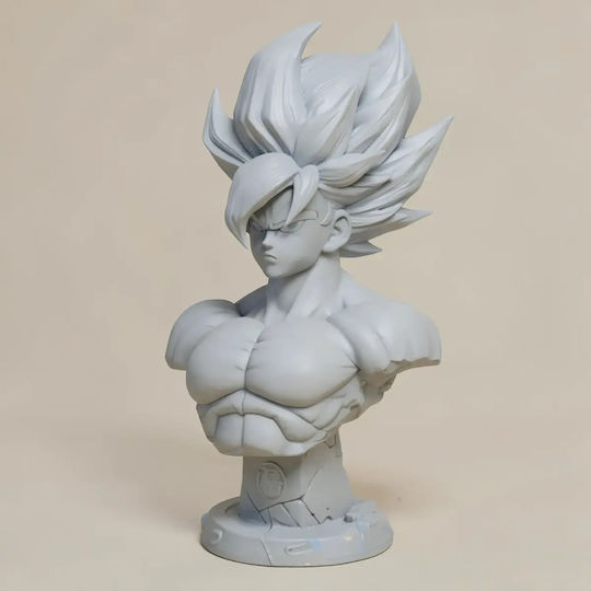 Άβαφη 3D Фигура Гоку SSJ Namek Бюст Dragonball Боядисване DIY Подарък Цветове 30 см 1:6