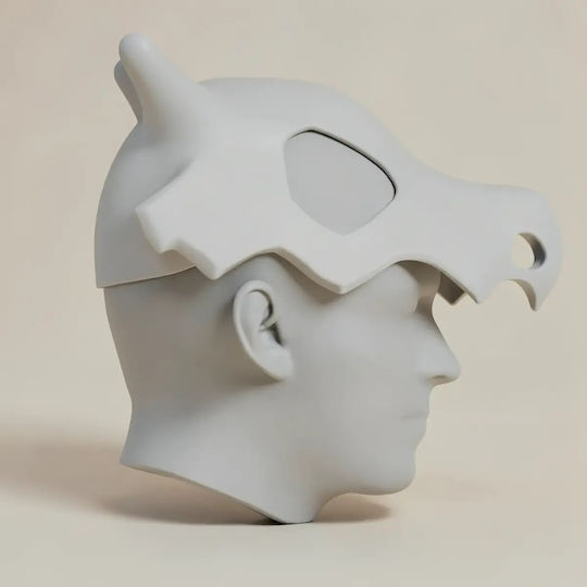 Небоядисана 3D Фигура Cosplay Cubone Шапка Pokemon Боядисване DIY Подарък Цветове 15,2 См 1:12