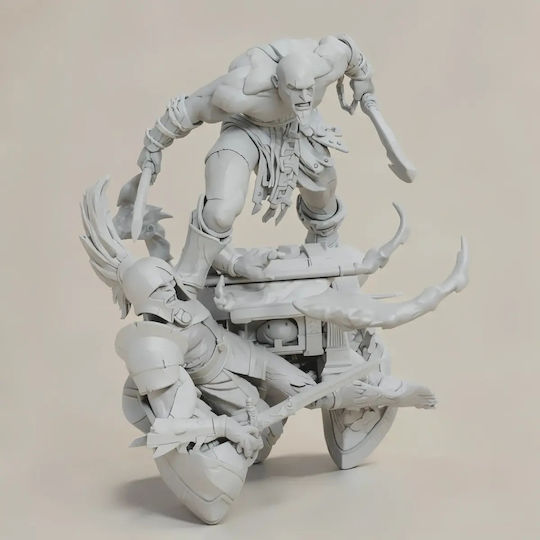 Небоядисана 3D Фигура Young Kratos 400мм Боядисване DIY Подарък Цветове 20 См 1:8