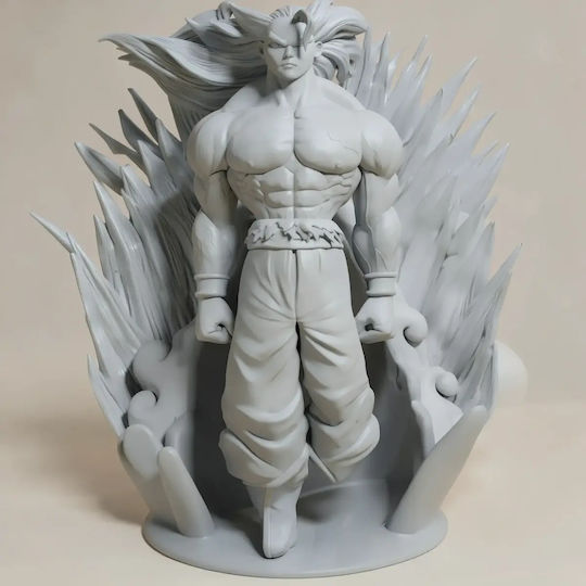 Άβαφη 3D Фигура Son Goku Реалистична Версия 3D Печат Модел Dragonball Боядисване Направи Си Сам Подарък Цветове 20 см 1:8