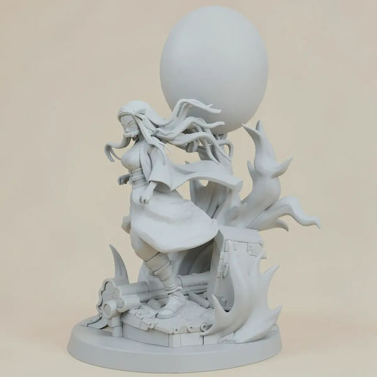 Unbemalte 3d Figur Nezuko Dämonenform Aus Demon Slayer Bemalung Diy Geschenk Farben 20 Cm 1:8