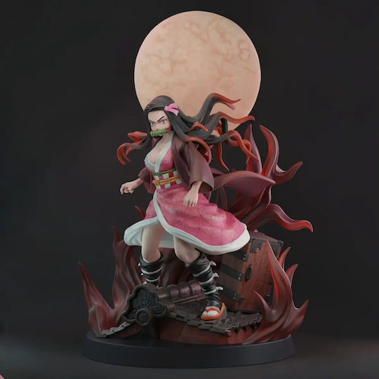 Unbemalte 3d Figur Nezuko Dämonenform Aus Demon Slayer Bemalung Diy Geschenk Farben 20 Cm 1:8
