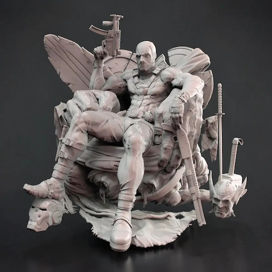 Unpainted 3D Figure Deadpool Kill Marvel Universe Ready To Paint DIY Gift Colors 30 Cm 1:6