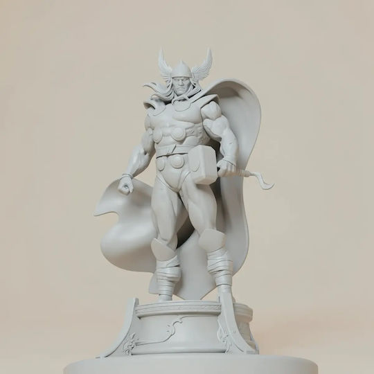 Unpainted 3D Figure Thor Comics Museum Pose Painting DIY Gift Colors 30 Cm 1:6