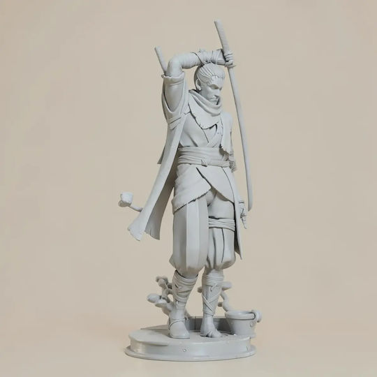Небоядисана 3D Фигура Вълк Sekiro Shadows Die Twice 3D Боядисване DIY Подарък Цветове 20 См 1:8