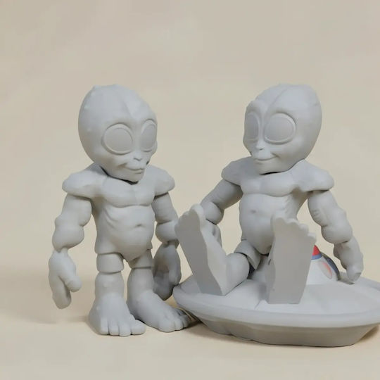Unpainted 3D Figure Super Basic Cute Flexi Alien Painting DIY Gift Colors 30 Cm 1:6