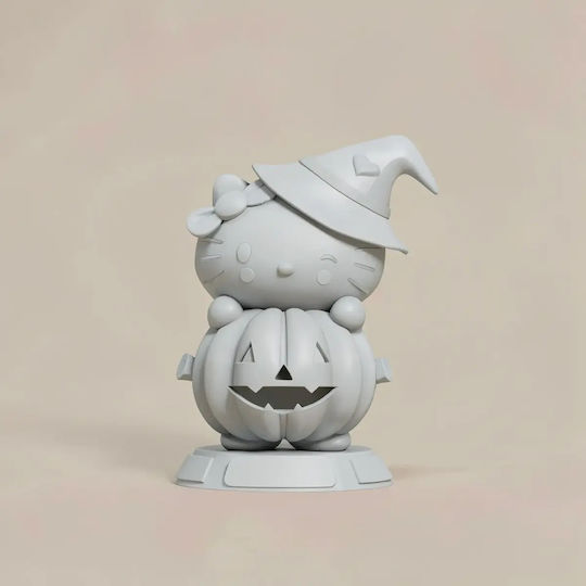 Небоядисана 3D Фигура Hello Kitty Halloween Files Боядисване DIY Подарък Цветове 20 см 1:8