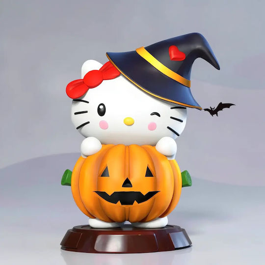 Небоядисана 3D Фигура Hello Kitty Halloween Files Боядисване DIY Подарък Цветове 20 см 1:8
