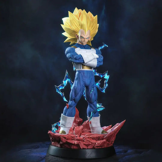 Unpainted 3D Figure Vegeta SSJ3 Lighting Painting DIY Gift Colors 30 cm 1:6