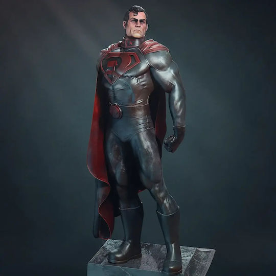 Άβαφη 3D Фигура Superman Red Son Communist Flag 3D Печат Фигура Боядисване DIY Подарък Цветове 15,2 см 1:12
