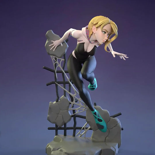 Unpainted 3D Figure Spider Gwen V3 Painting DIY Gift Colors 15.2 Cm 1:12