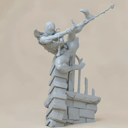 Unpainted 3D Figure Scarlet Spider In Action 3D Painting DIY Gift Colors 15.2 Cm 1:12