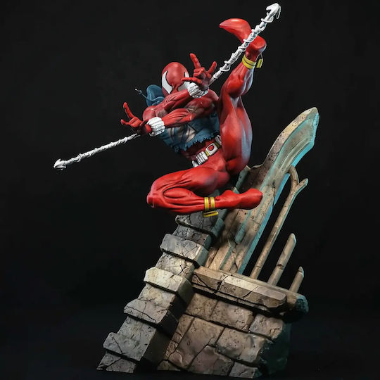 Небоядисана 3D Фигура Scarlet Spider В Действие 3D Боядисване DIY Подарък Цветове 30 См 1:6