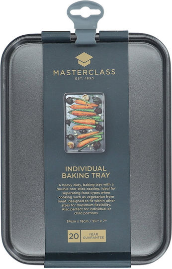 Kitchen Craft Stainless Steel Baking Pan with Non-Stick Interior Coating 18x24cm