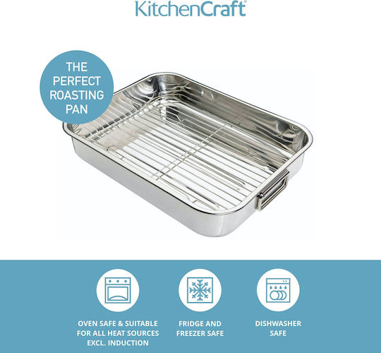 Kitchen Craft Ταψί από Ανοξείδωτο Ατσάλι 31x43cm
