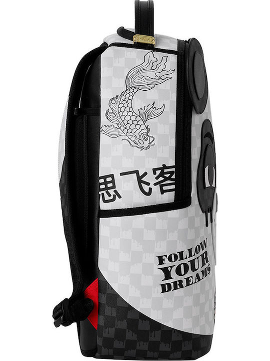 Sprayground Panda Ученическа раница Сива с Джоб за бутилка