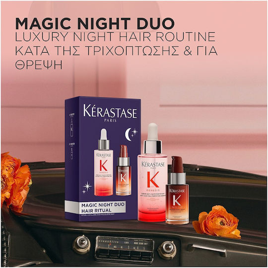 Kérastase Magic Night Hair Treatment Set Against Hair Loss for Dry Hair with Serum 2 Pieces
