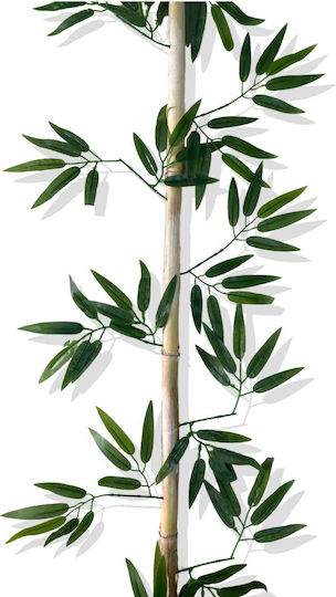 Stewehome Set 5 Pieces Decorative Bamboo Sticks Dense Leaves Wet Texture Green Stewehome Set 5 Pieces Decorative Bamboo Sticks Dense Leaves Wet Texture Green
