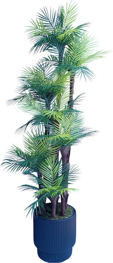Stewehome Copac Artificial Palmier Areca 7 Trunchiuri 63 Frunze Antracit Ghiveci Decorare Living Gri