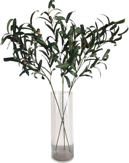 Stewehome Decorative Set Of 3 Pieces Of Modern Artificial Olive Branches Green Living Room