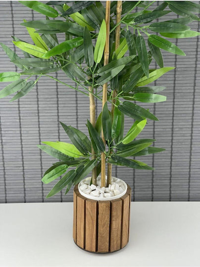 Stewehome Decorative Bamboo Tree Wooden Pot Three Trunks Beige 12x13x8 Cm Stewehome Decorative Bamboo Tree Wooden Pot Three Trunks Beige 12x13x8 Cm