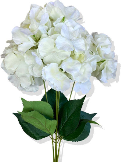 Stewehome Artificial White Hydrangea Bouquet Tree 5 Branches Multicolour