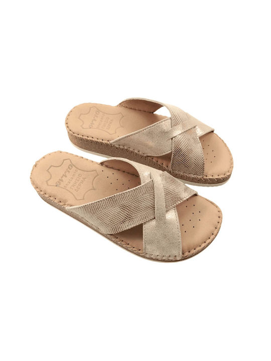Din piele Sandale casual damă Anatomici în Culoare Aur