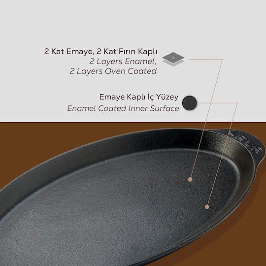 Disc Fontă Pentru Pește 30 X 16 Cm Lava