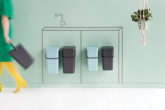 Brabantia Пластмасов Кош За Отпадъци 16л Зелен