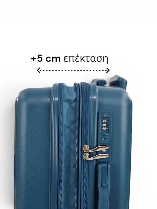 Βαλίτσα Ταξιδίου Καμπίνας Σκληρή Πετρόλ Ύψους 55εκ.