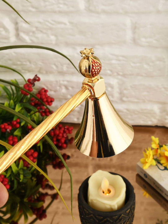 SteweHome Metal Candle Holder in Gold Colour 10x20cm