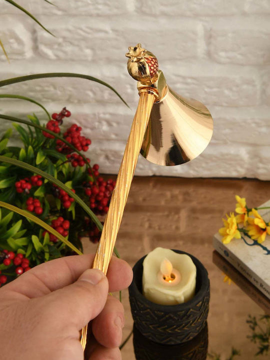 SteweHome Metal Candle Holder in Gold Colour 10x20cm