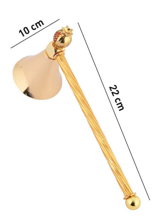 SteweHome Metal Candle Holder in Gold Colour 10x20cm