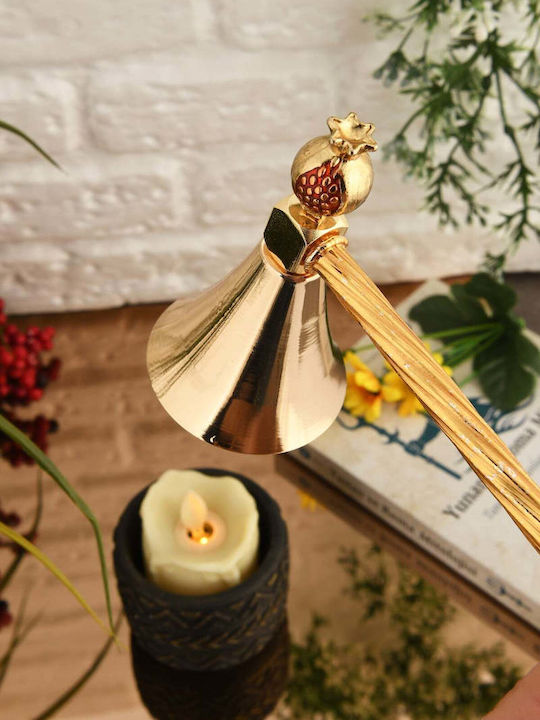 SteweHome Metal Candle Holder in Gold Colour 10x20cm