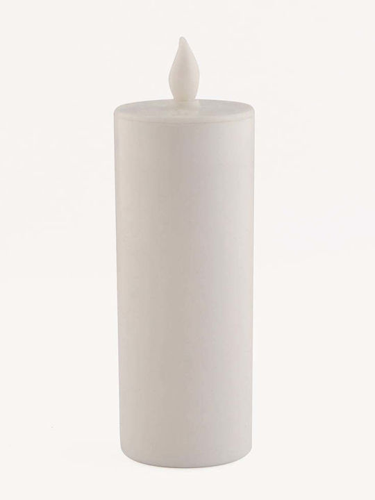 SteweHome Plastic Candle Holder In White Colour 15x15cm