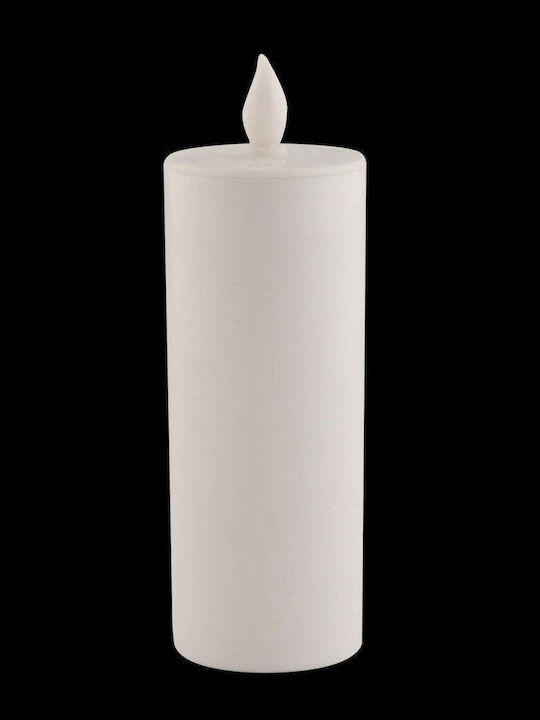 SteweHome Plastic Candle Holder In White Colour 15x15cm