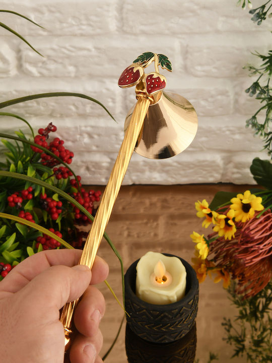 SteweHome Metal Candle Holder in Gold Colour 10x20cm