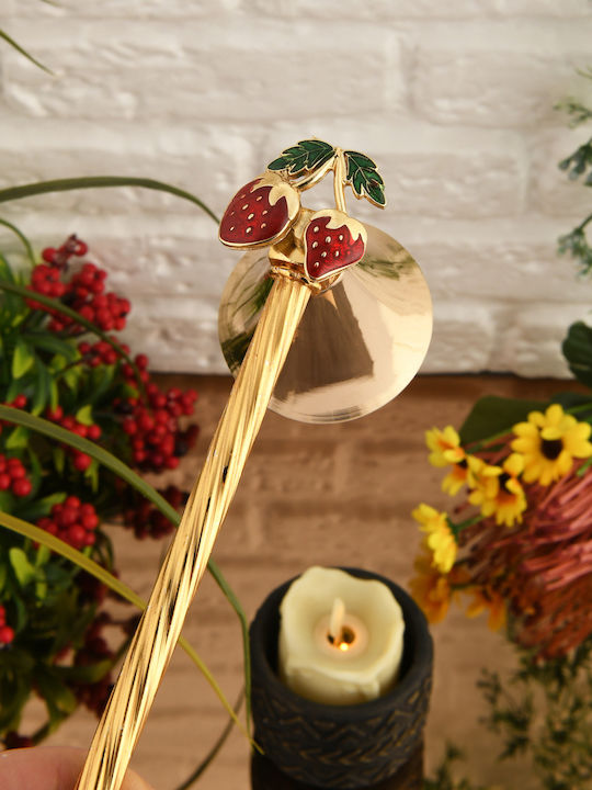 SteweHome Metal Candle Holder in Gold Colour 10x20cm